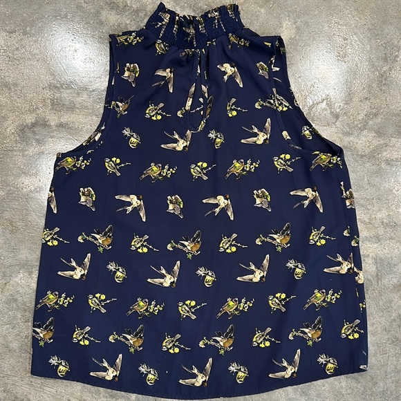 Navy Bird print tank - Picture 3 of 6